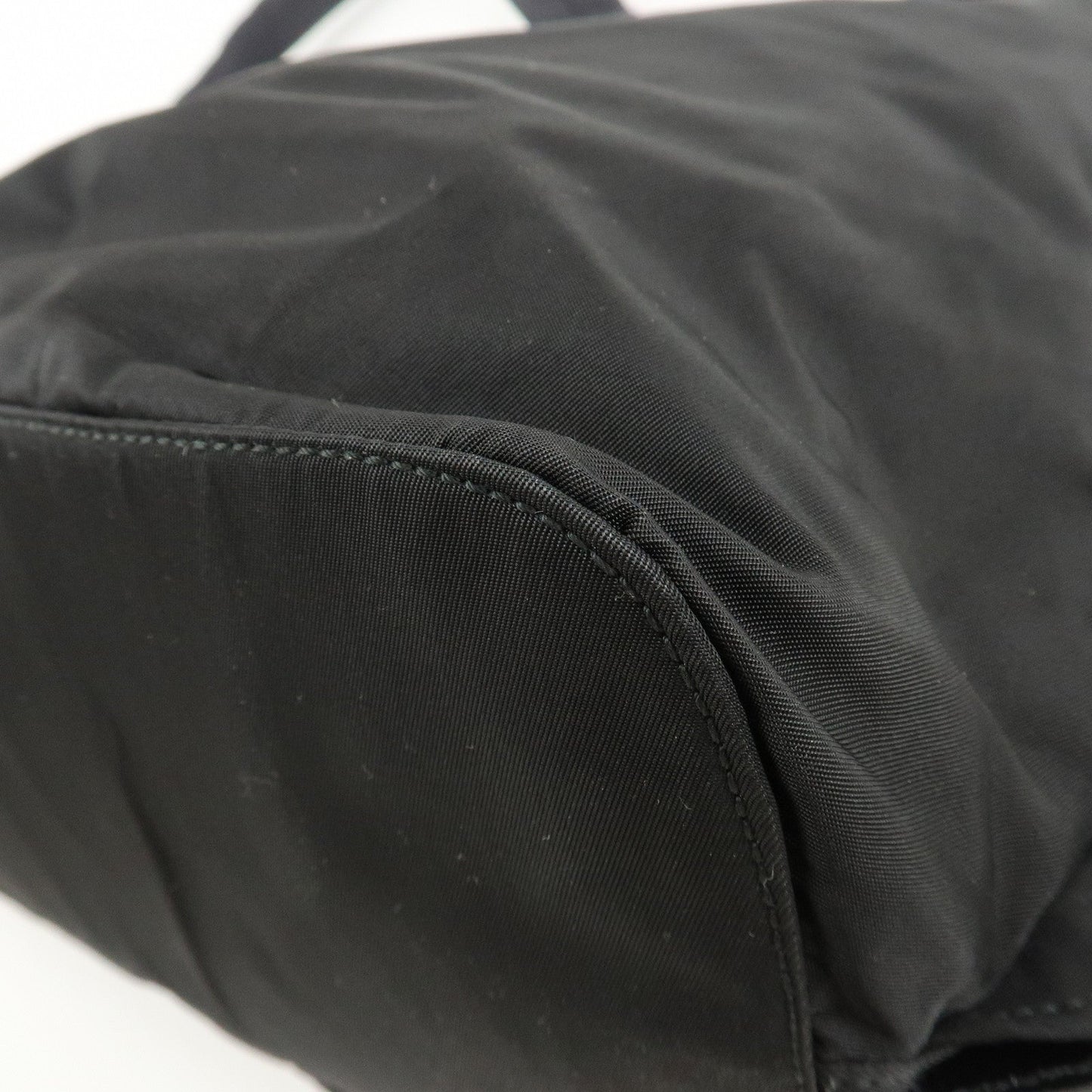 PRADA Triangle Logo Nylon Leather Back Pack Black B5885  d