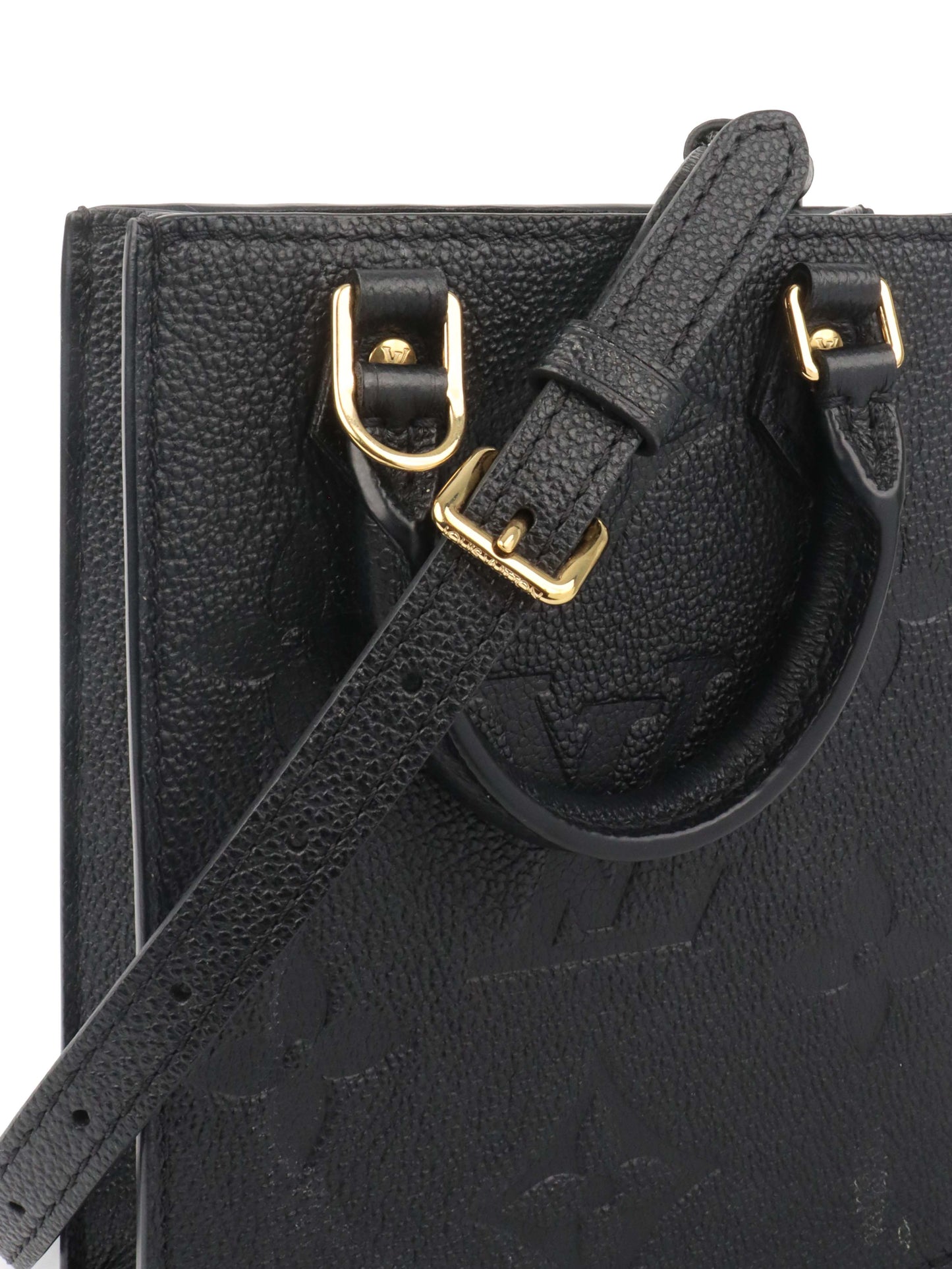 Louis Vuitton Black Mini Sac Plat.