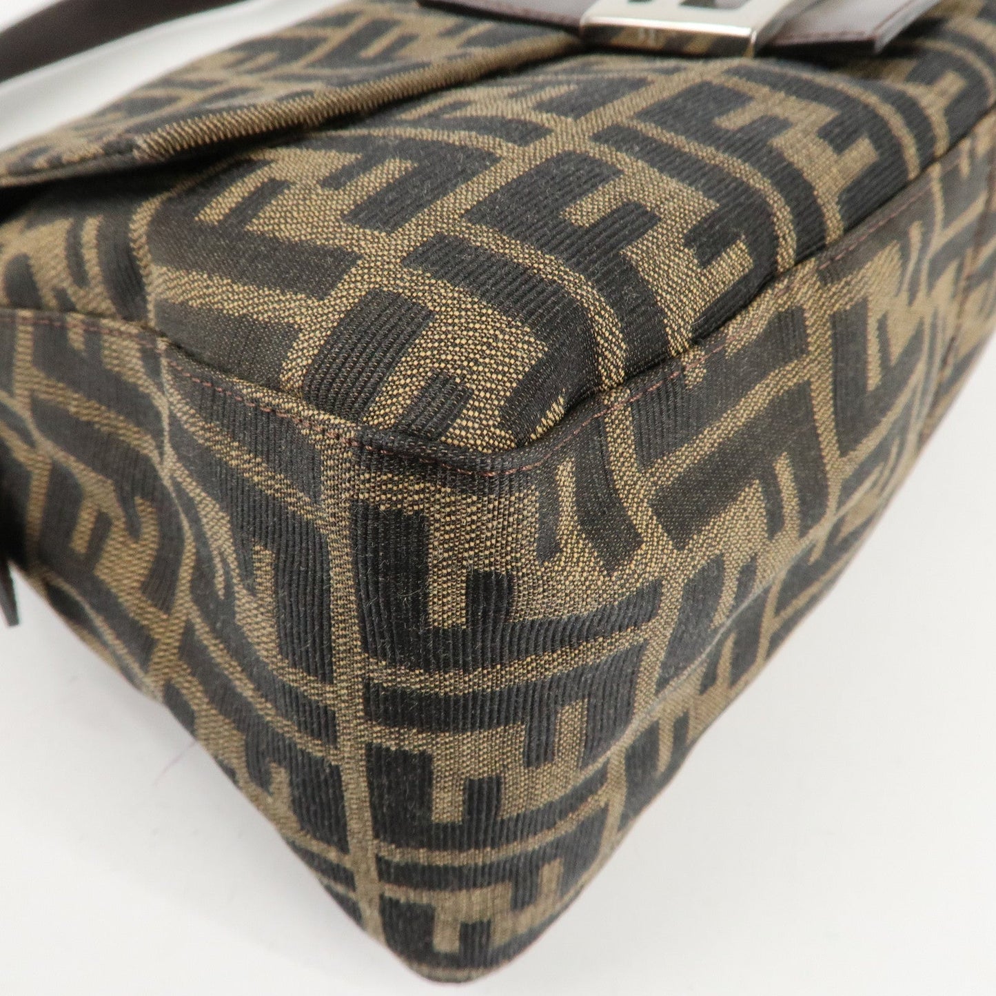 FENDI Zucca Mamma Baguette Vinyl Leather Shoulder Bag 26325  d