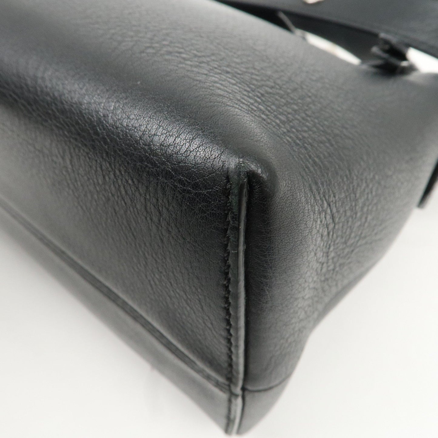 FENDI Bay The Way Leather 2Way Bag Shoulder Bag Black 8BL124  d
