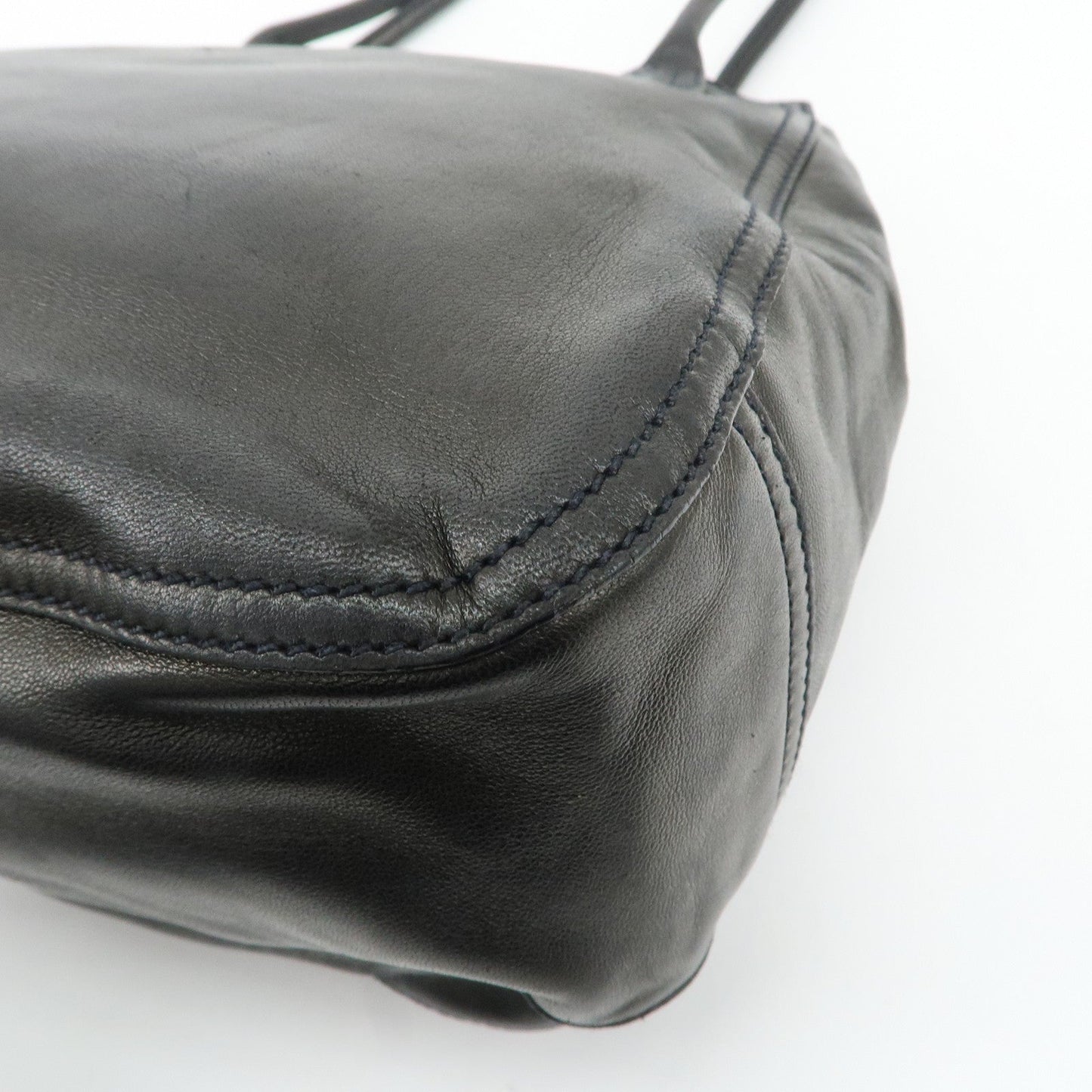 PRADA Leather Tote Bag Black  d