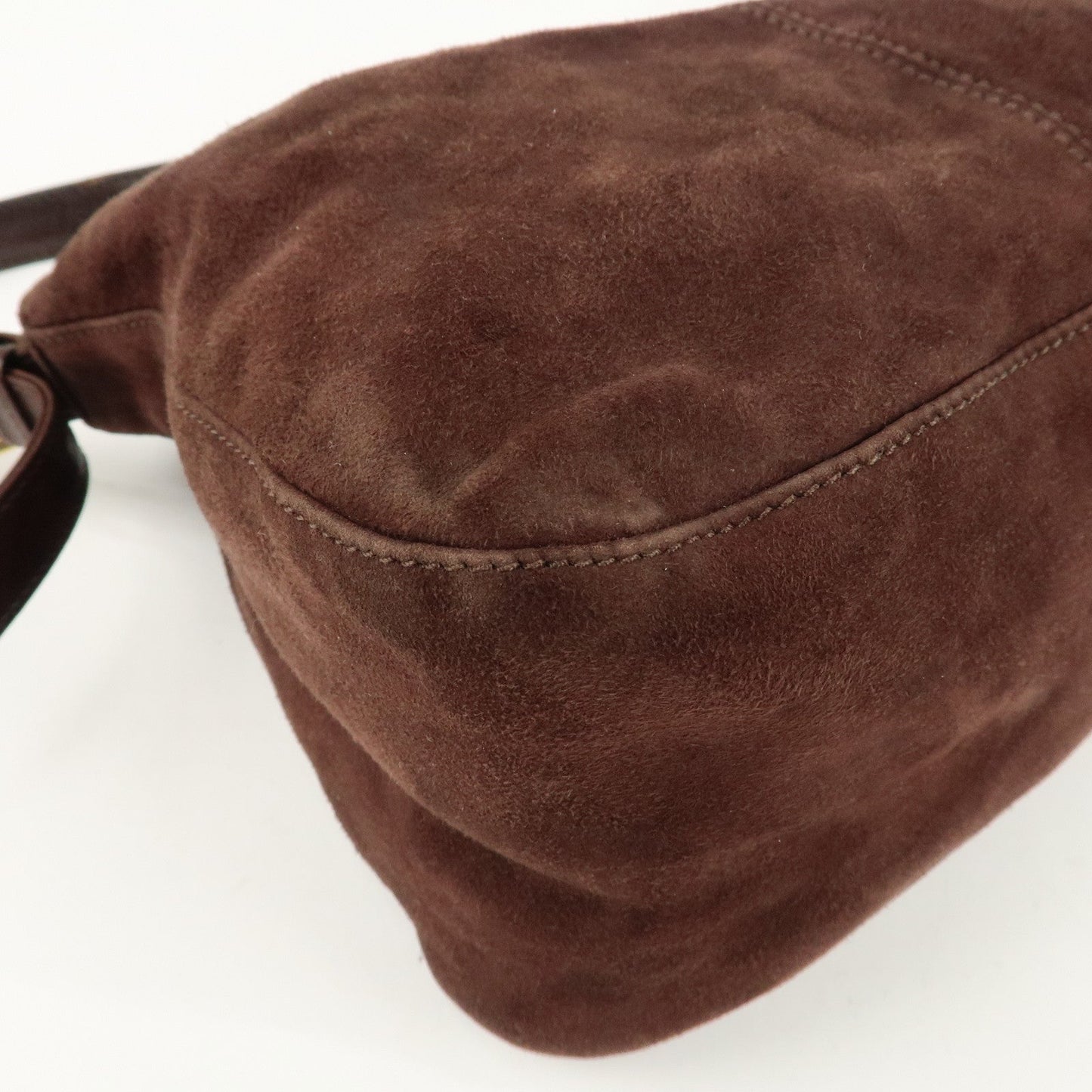 FENDI Suede Leather Shoulder Bag Hand Bag Brown 26426  d