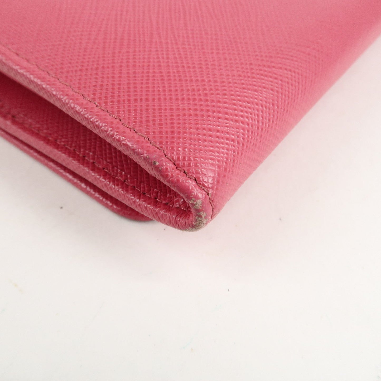PRADA Saffiano Metal Chain Wallet Shoulder Bag Pink 1DH002  d
