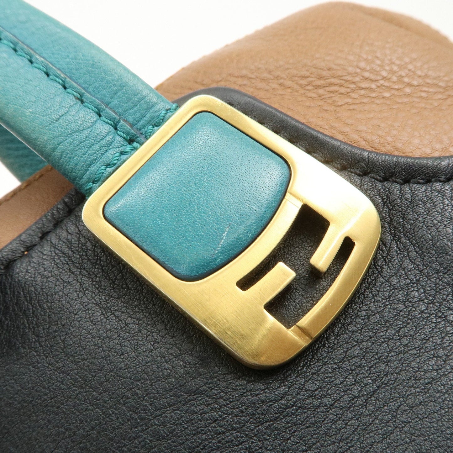 FENDI Cameleon Leather 2WAY Bag Black Brown Blue Red 8BL110  d