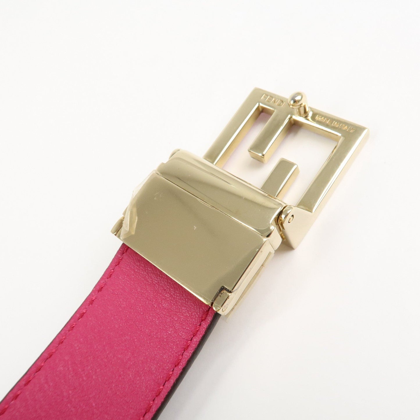 FENDI Zucchino PVC FF Logo Belt Multi Color  d