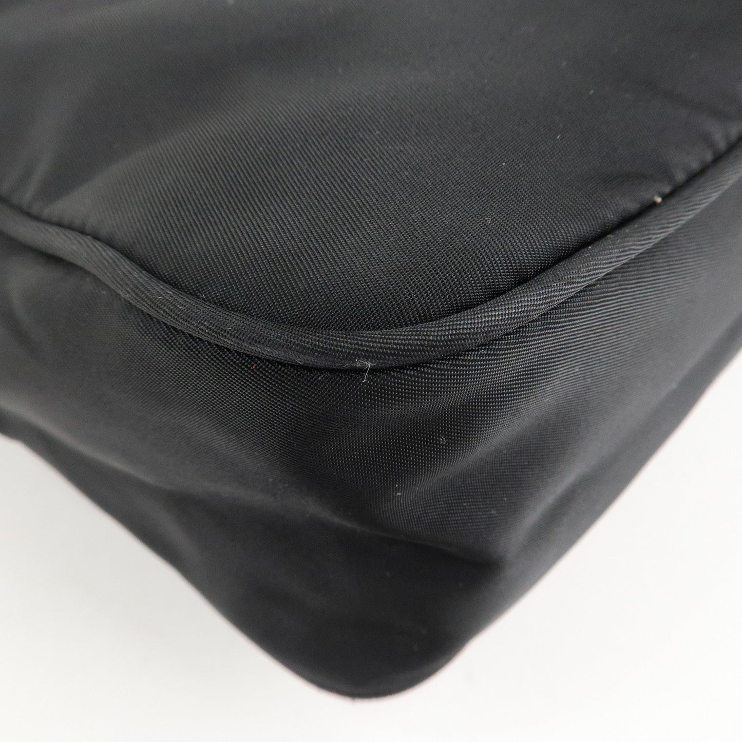 PRADA Logo Nylon Leather Shoulder Bag Crossbody Bag Black  d