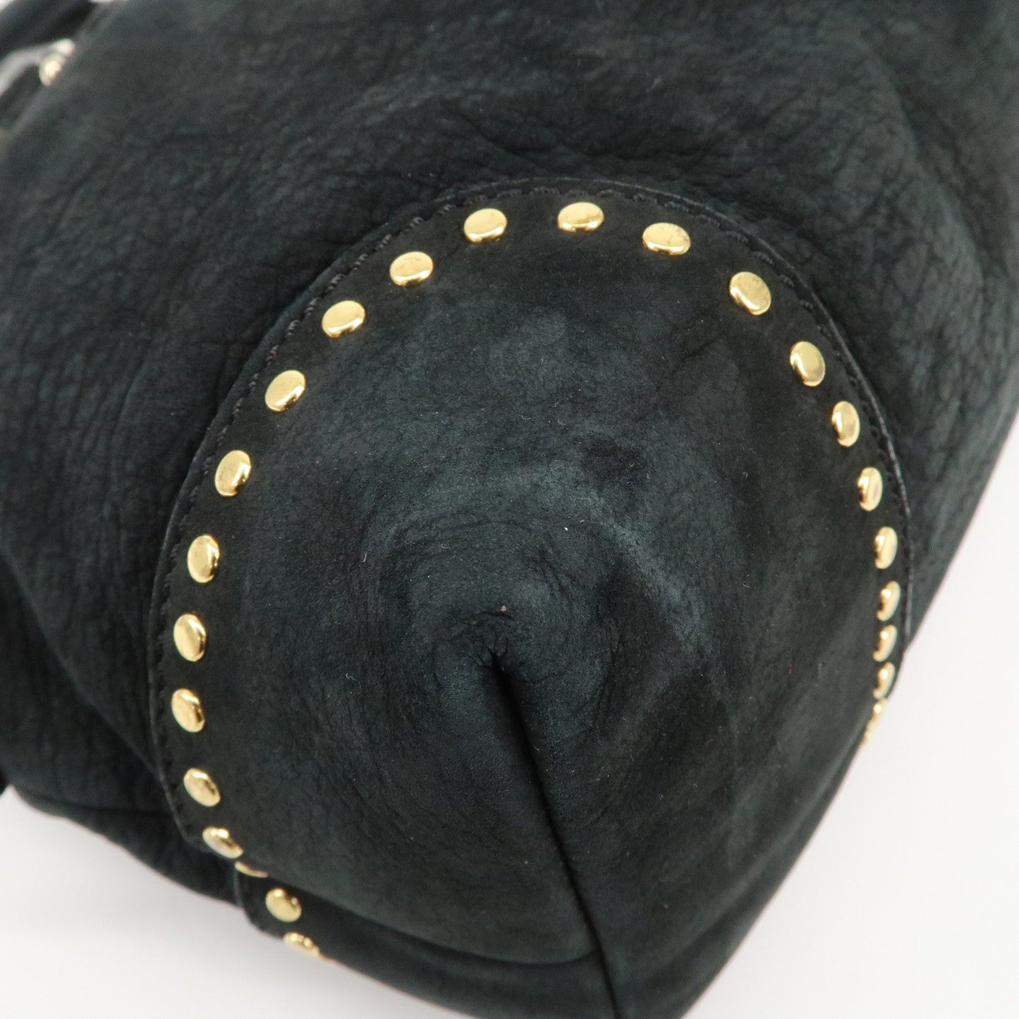 FENDI Suede Studs Mini Boston Bag Black 8BL076  d