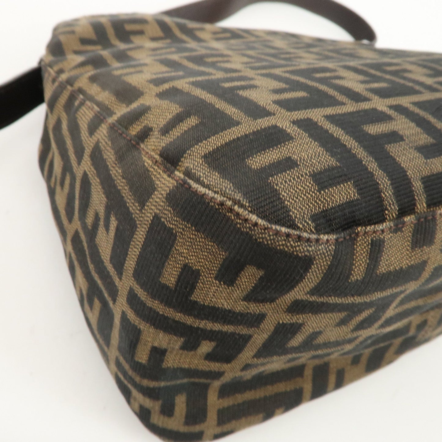 FENDI Zucca Canvas Leather Shoulder Bag Hand Bag 26423 d F/S  d