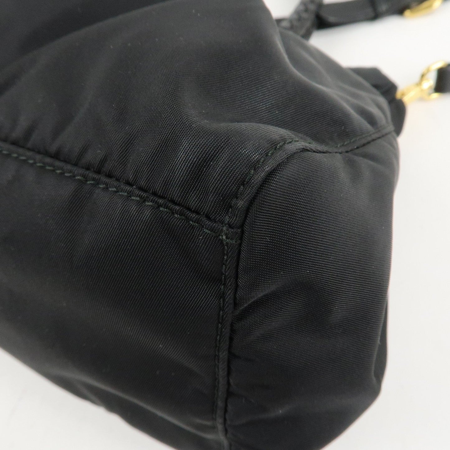 PRADA Nylon Leather Ribbon 2Way Shoulder Bag Black BN1631  d