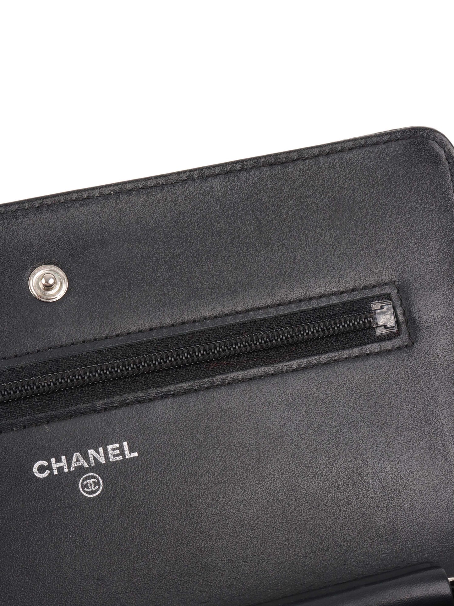 Chanel Black Caviar Wallet on Chain.