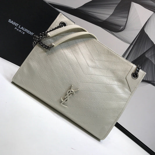 YSSL Niki Medium Shopping Bag White For Women 12in/32cm YSL 