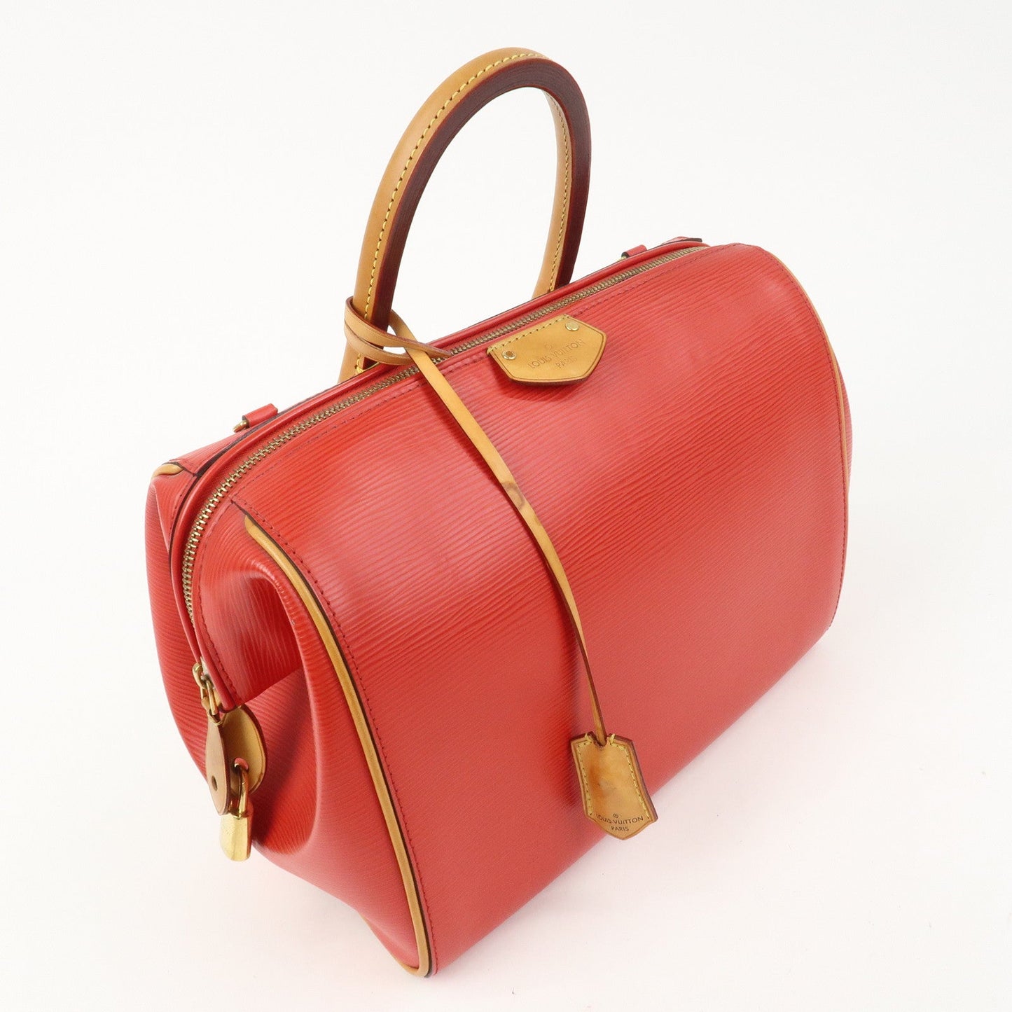 Louis Vuitton Epi Leather Dock PM Hand Bag Coquelicot M93246