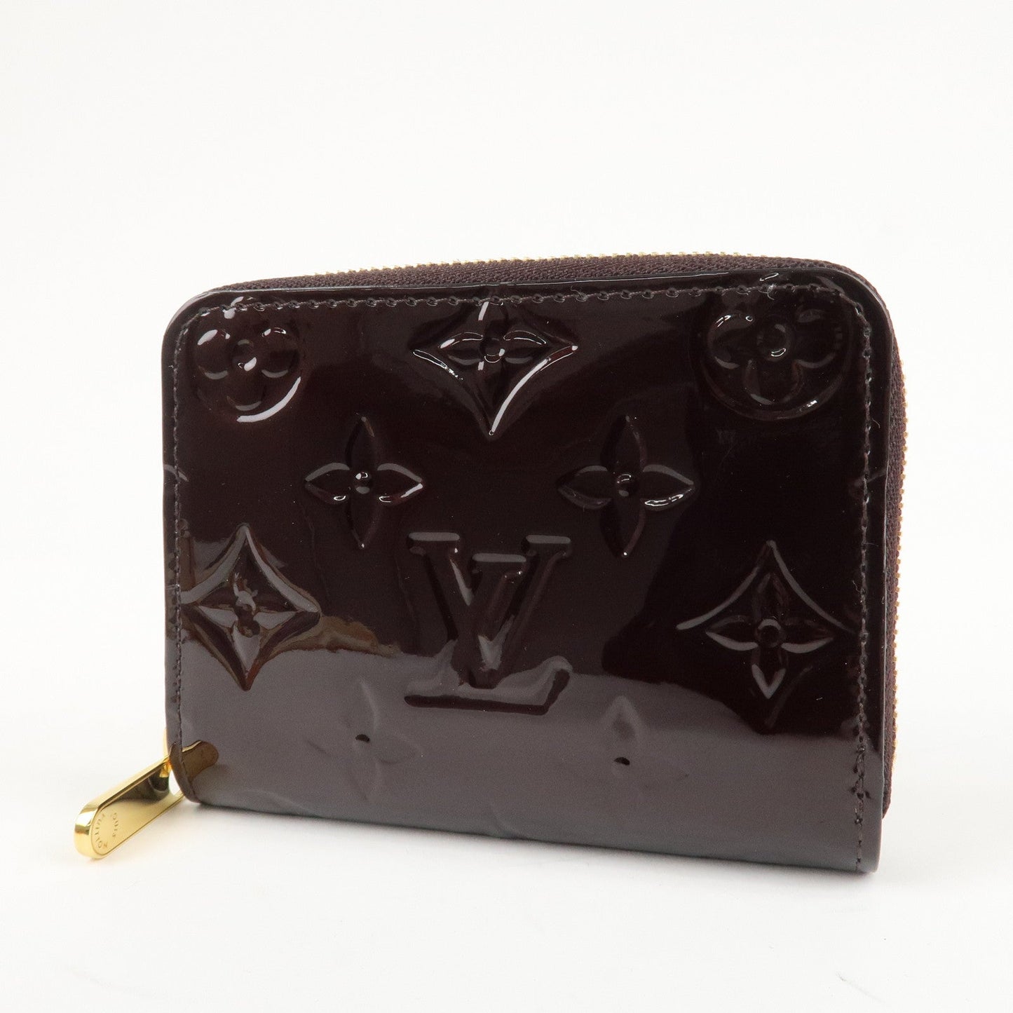 Louis Vuitton Monogram Vernis Zippy Coin Purse Amarante M93607  d