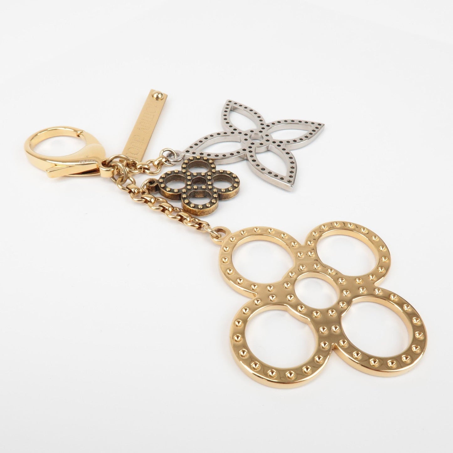 Louis Vuitton Bijoux Sac Tabage Bag Charm Gold Silver M65722