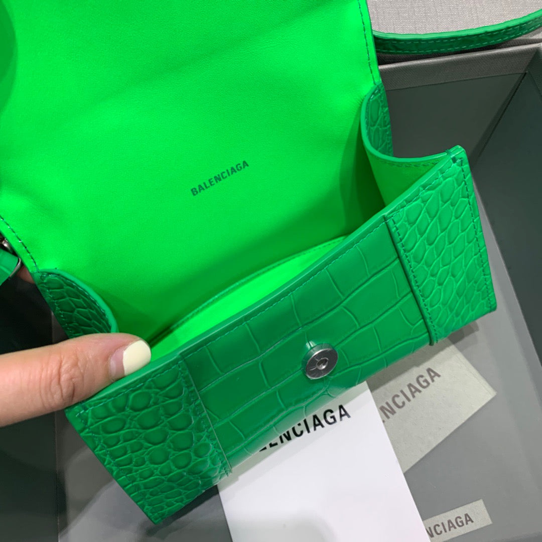 Top Quality Hourglass XS Handbag In Bright Green, For Women,  Bags 7.4in/19cm