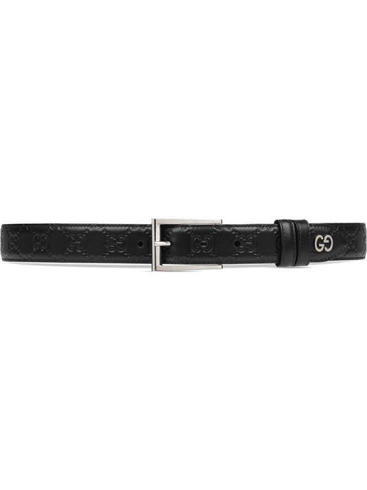 Gucci - Reversible Gucci Signature belt - men - metal/Leather - 100, 75, 80 - Black