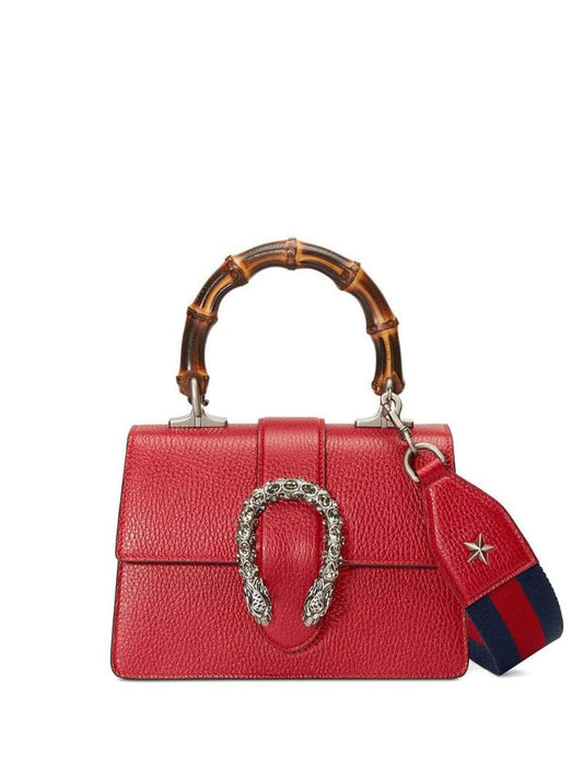 Gucci - Dionysus mini top handle bag - women - Nylon/Leather/Palladium/Cotton - One Size - Red