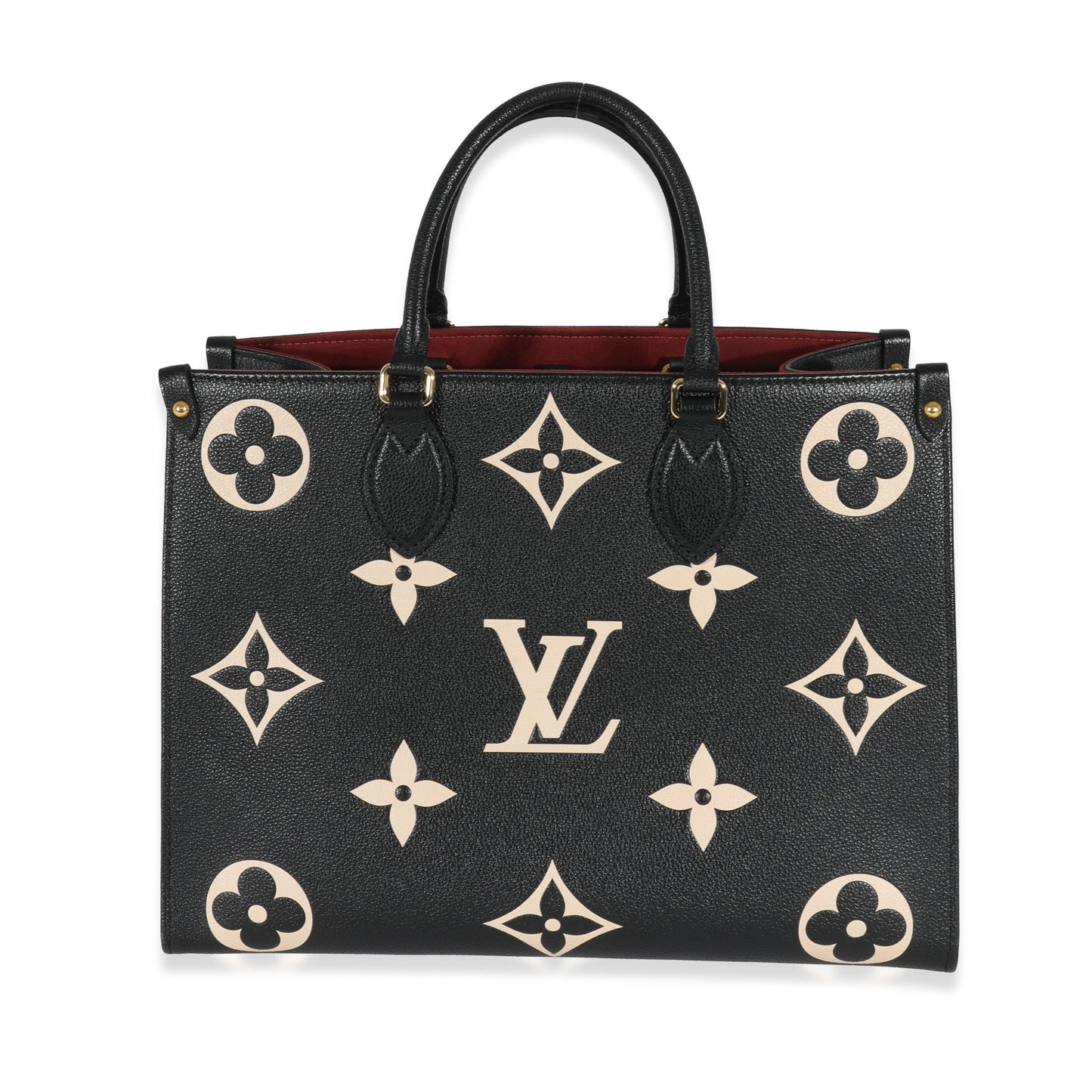 Louis Vuitton  Black & Beige Monogram Empreinte Onthego MM