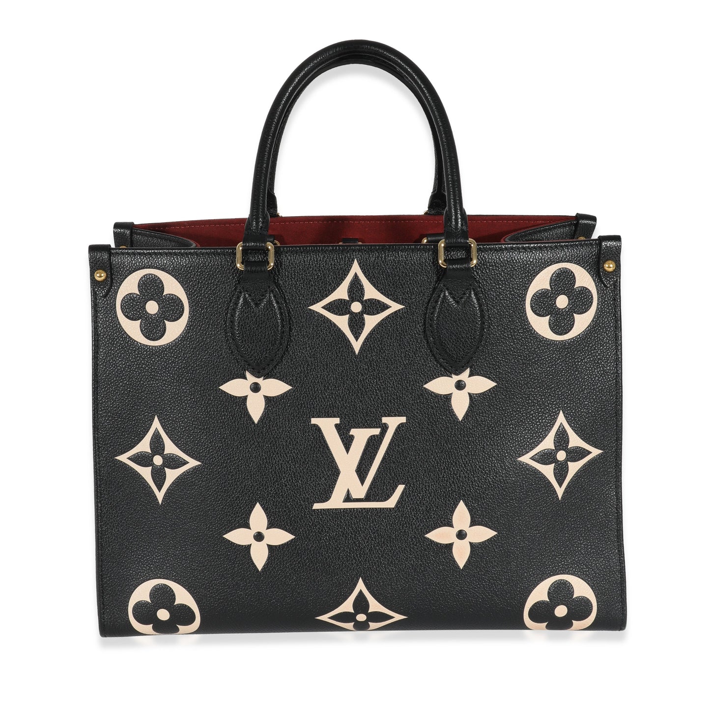 Louis Vuitton  Black & Beige Monogram Empreinte Onthego MM