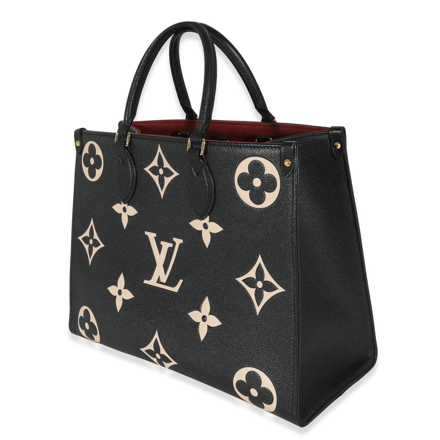 Louis Vuitton  Black & Beige Monogram Empreinte Onthego MM