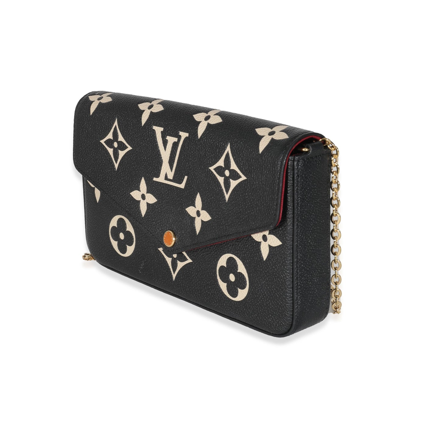Louis Vuitton  Black Beige Monogram Empreinte Félicie Pochette