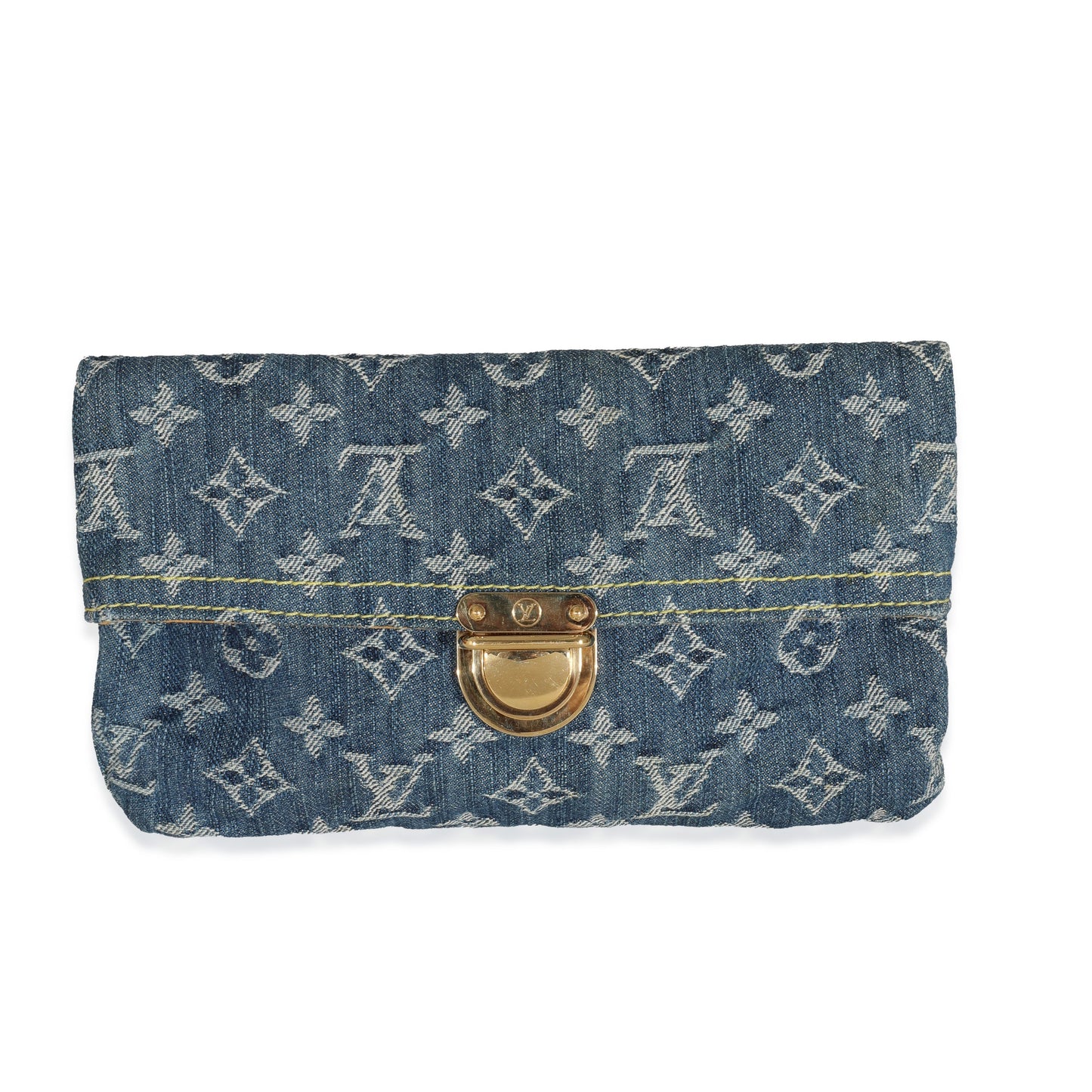 Louis Vuitton  Blue Monogram Denim Plat Pochette