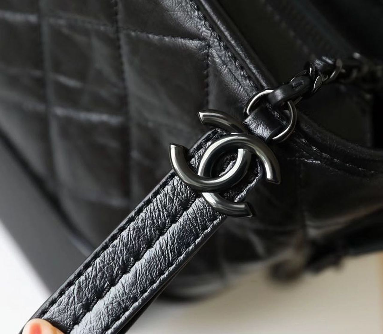 CHL Gabrielle Hobo Bag 20cm Aged Calfskin Leather Spring/Summer Act 1 Collection, So Black
