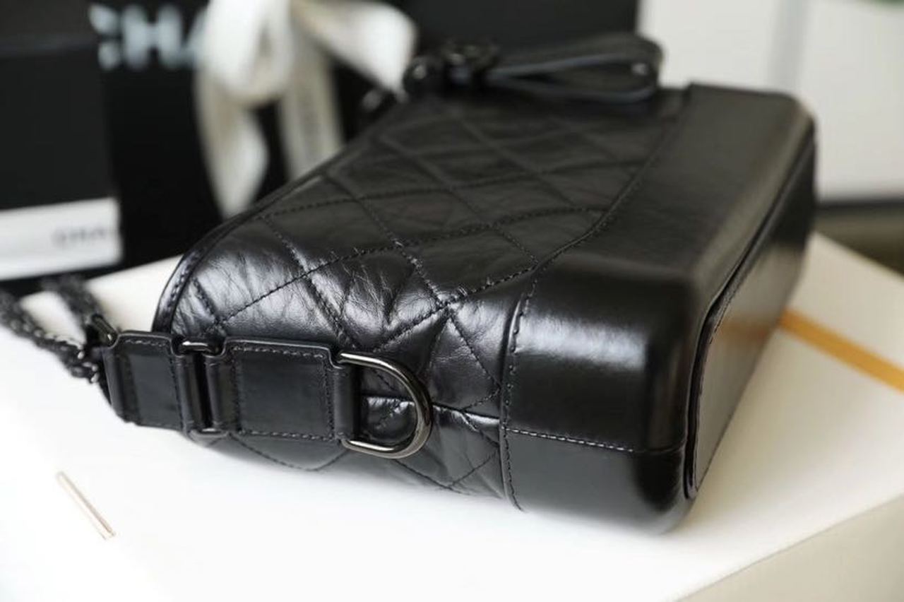 CHL Gabrielle Hobo Bag 20cm Aged Calfskin Leather Spring/Summer Act 1 Collection, So Black