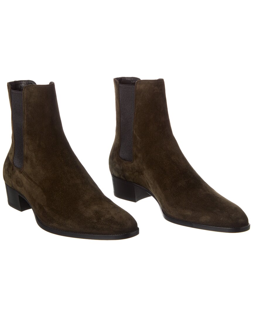 Saint Laurent Wyatt 40 Suede Chelsea Boot ()