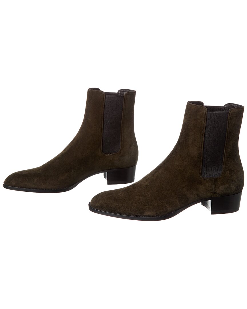 Saint Laurent Wyatt 40 Suede Chelsea Boot ()