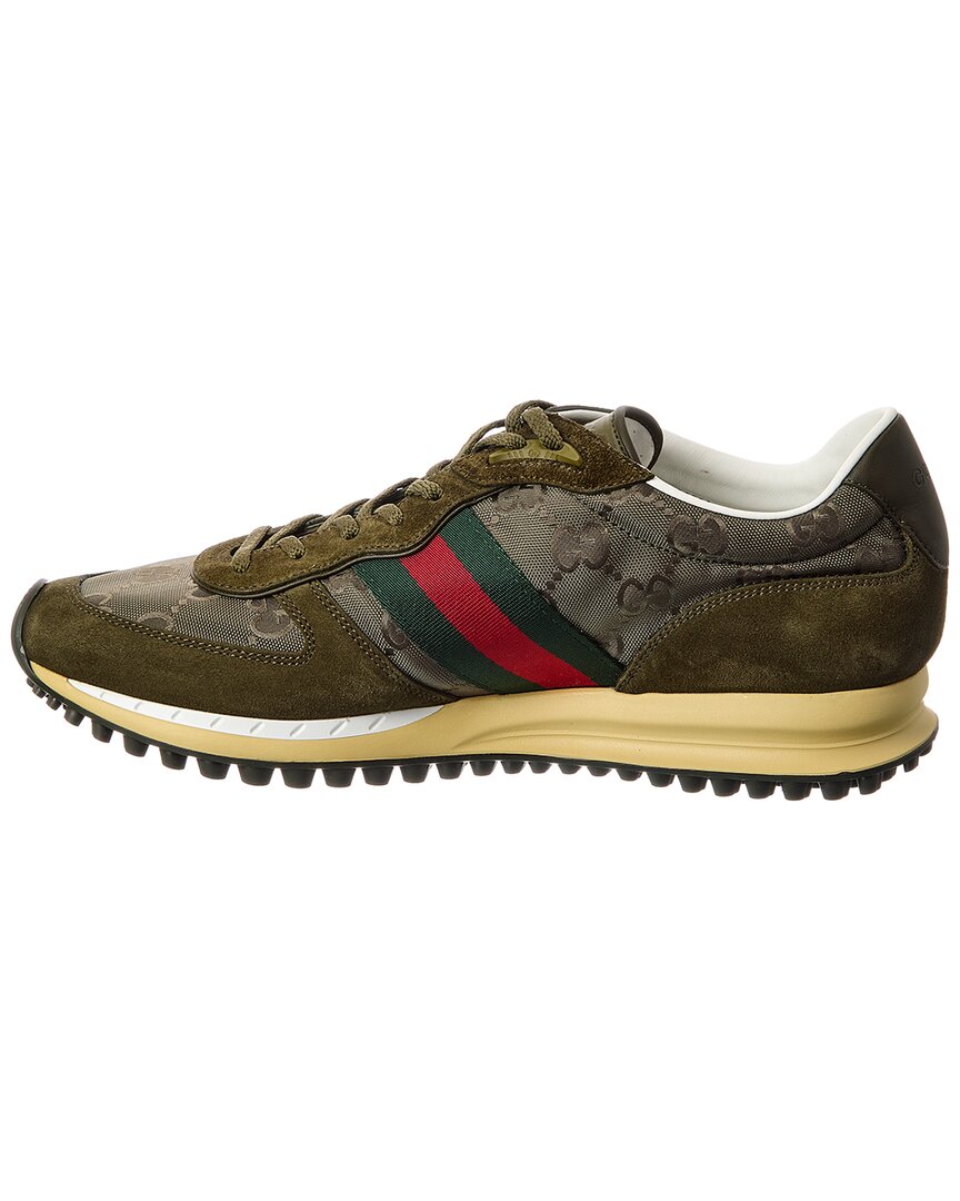 Gucci Re-Motion Gg Canvas & Suede Sneaker