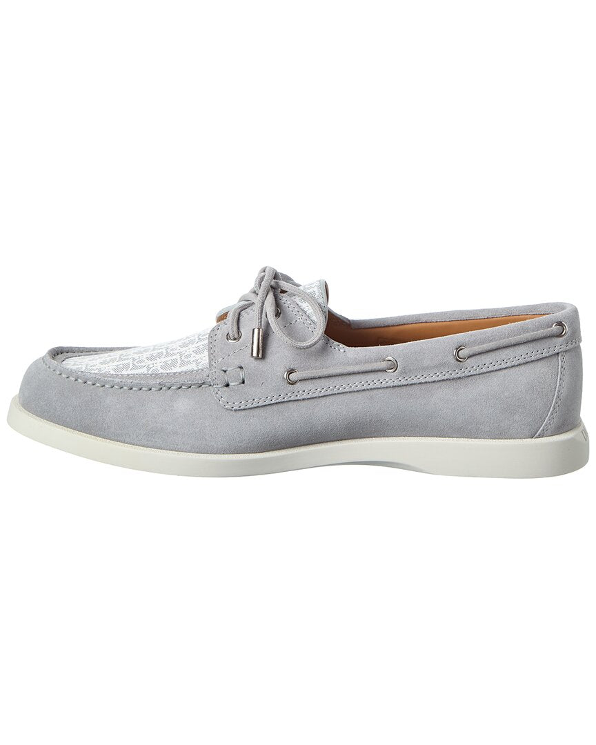 Dior Granville Suede & Canvas Boat Shoe