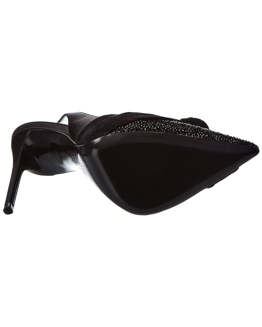 Saint Laurent Zoe 105 Satin & Suede Slingback Pump
