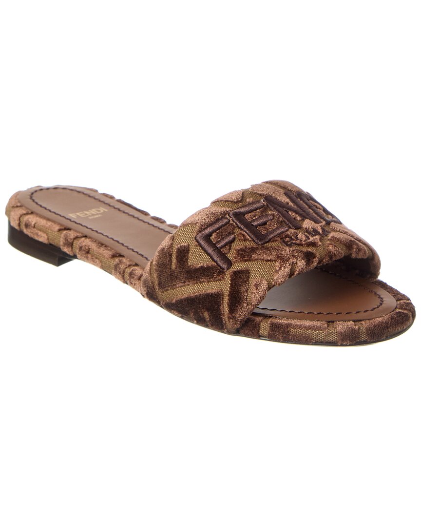 Fendi Sunshine Velvet Sandal