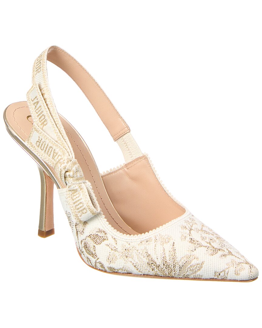 Dior J'adior Canvas & Leather Slingback Pump