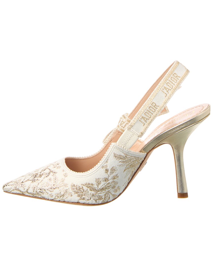 Dior J'adior Canvas & Leather Slingback Pump