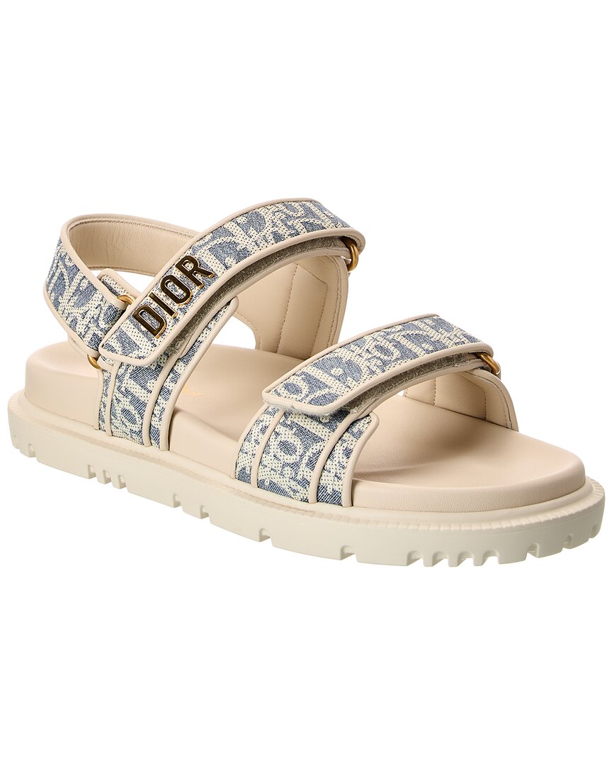 Dior Dioract Canvas & Leather Sandal