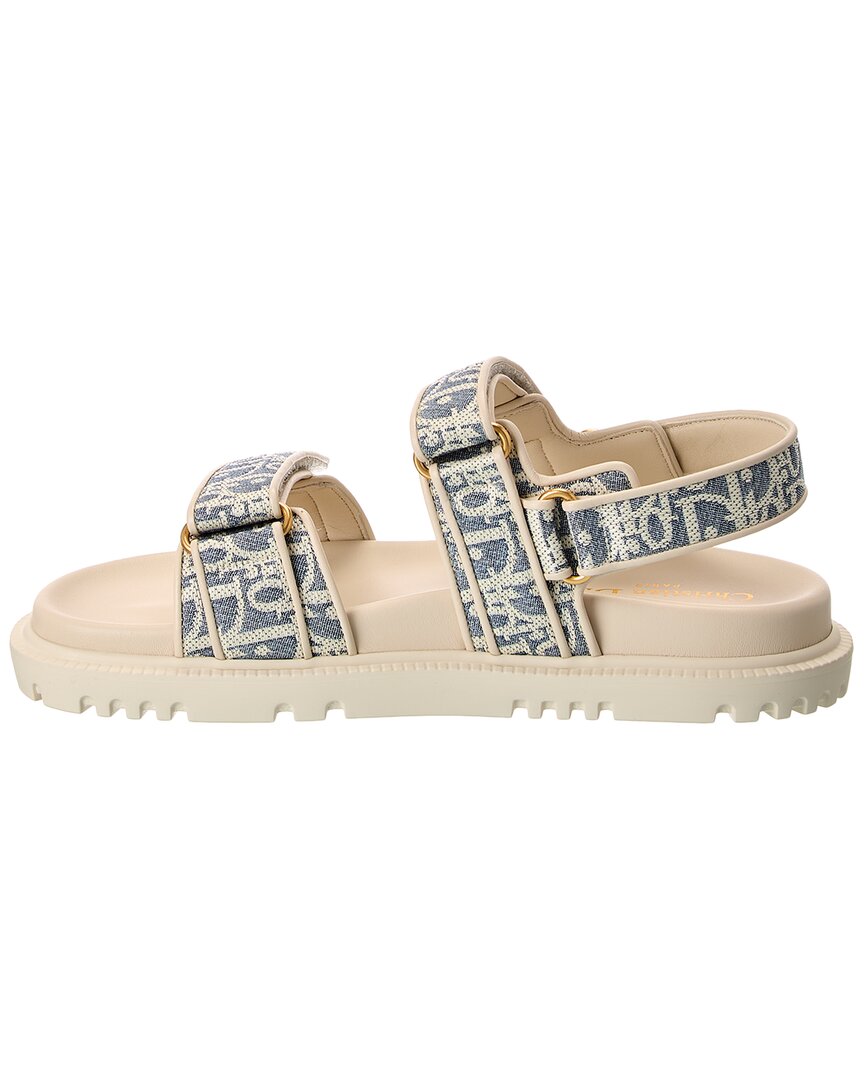 Dior Dioract Canvas & Leather Sandal