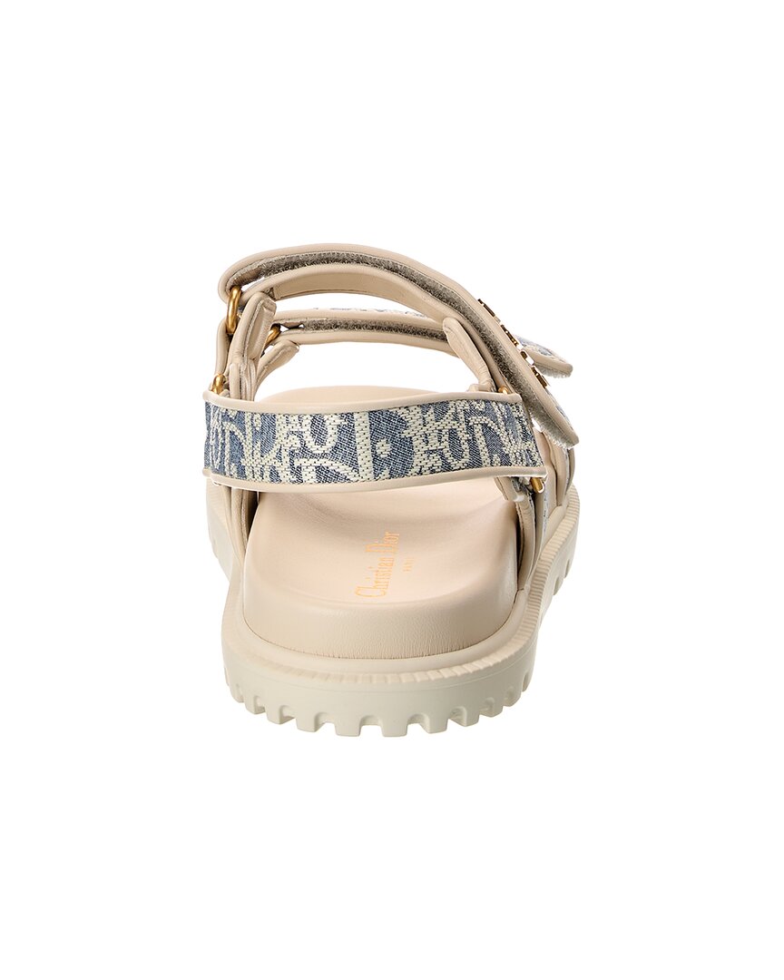 Dior Dioract Canvas & Leather Sandal