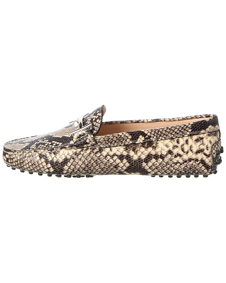 Tod’S Snake-Embossed Leather Loafer