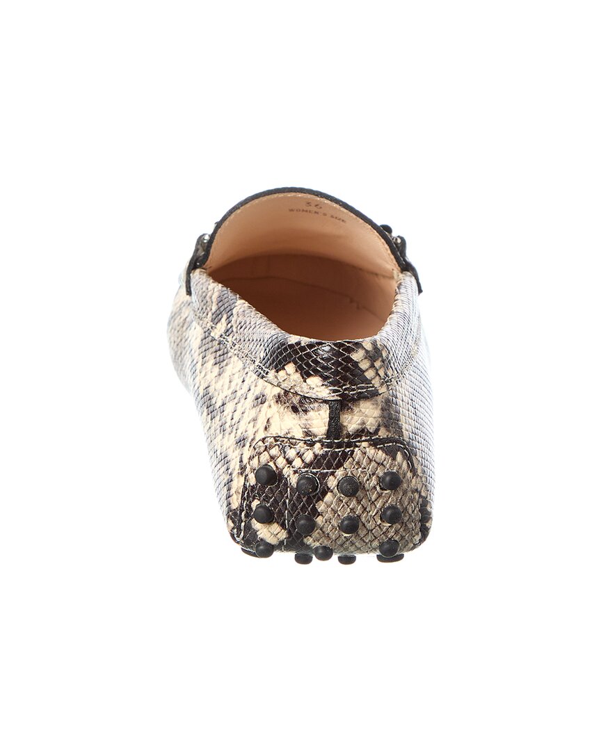 Tod’S Snake-Embossed Leather Loafer