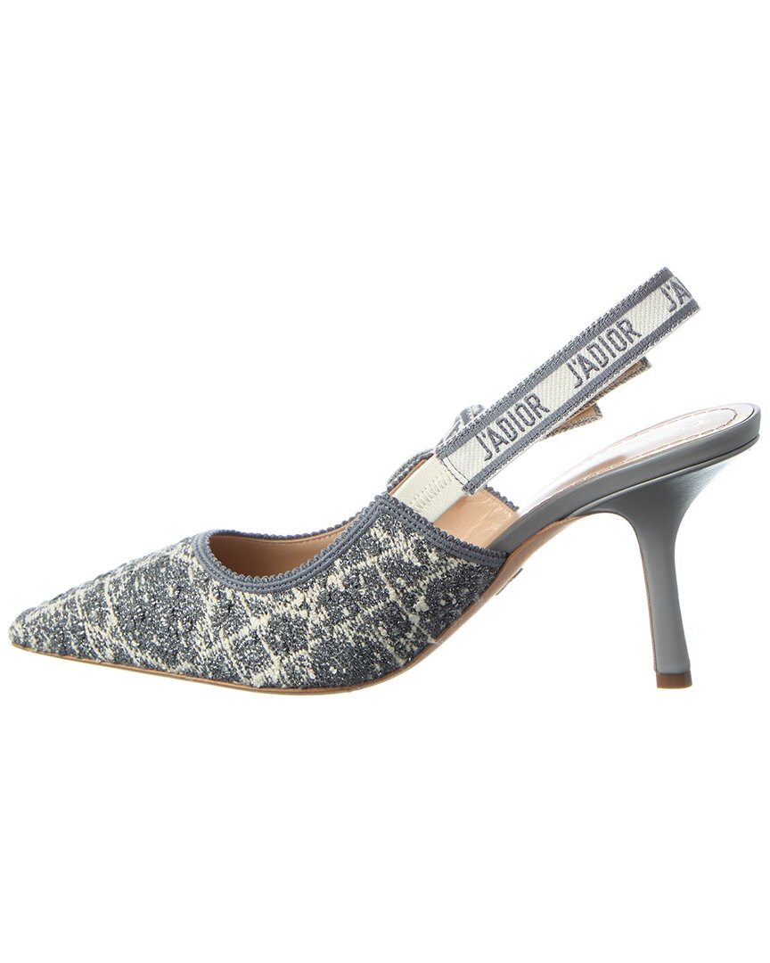 Dior J'adior Tweed & Leather Slingback Pump