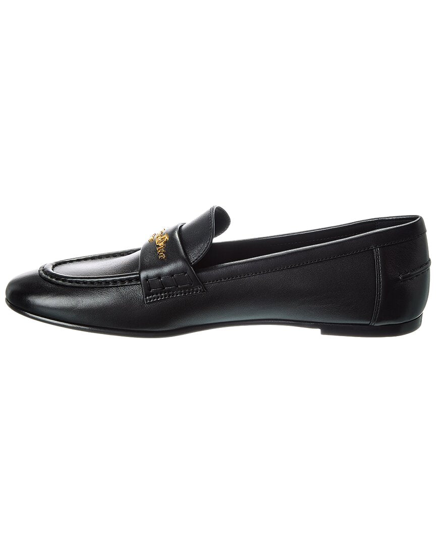 Dior Boy Leather Loafer, 38.5, Black