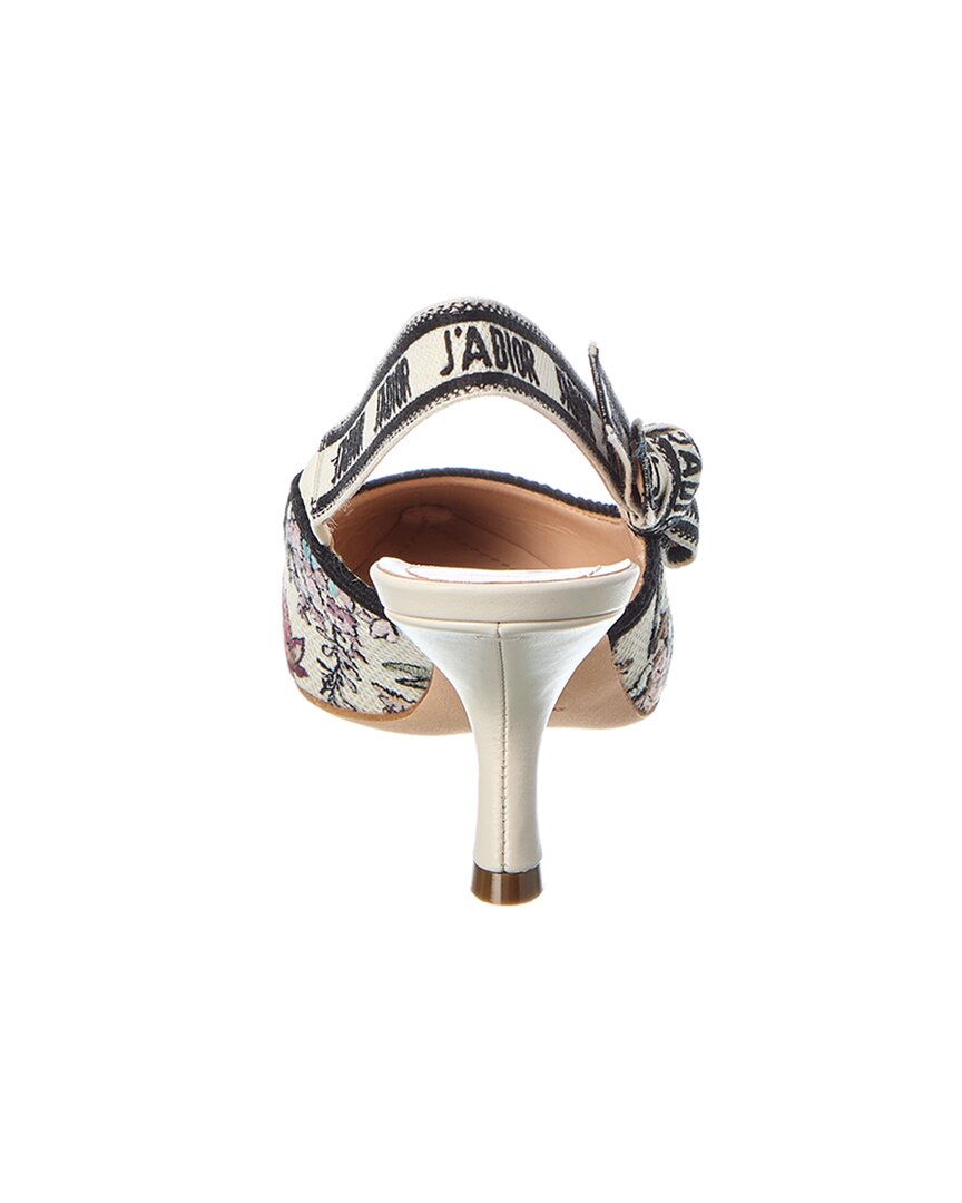 Dior J'adior Canvas & Leather Slingback Pump