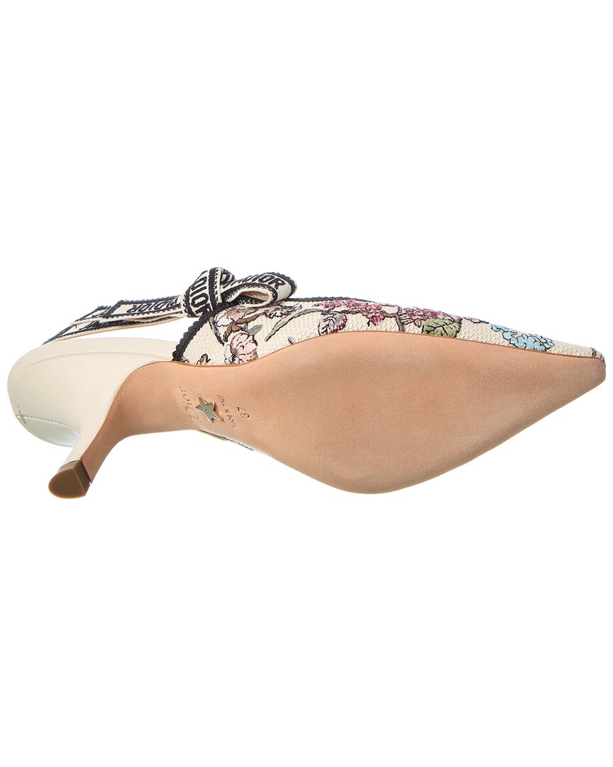 Dior J'adior Canvas & Leather Slingback Pump