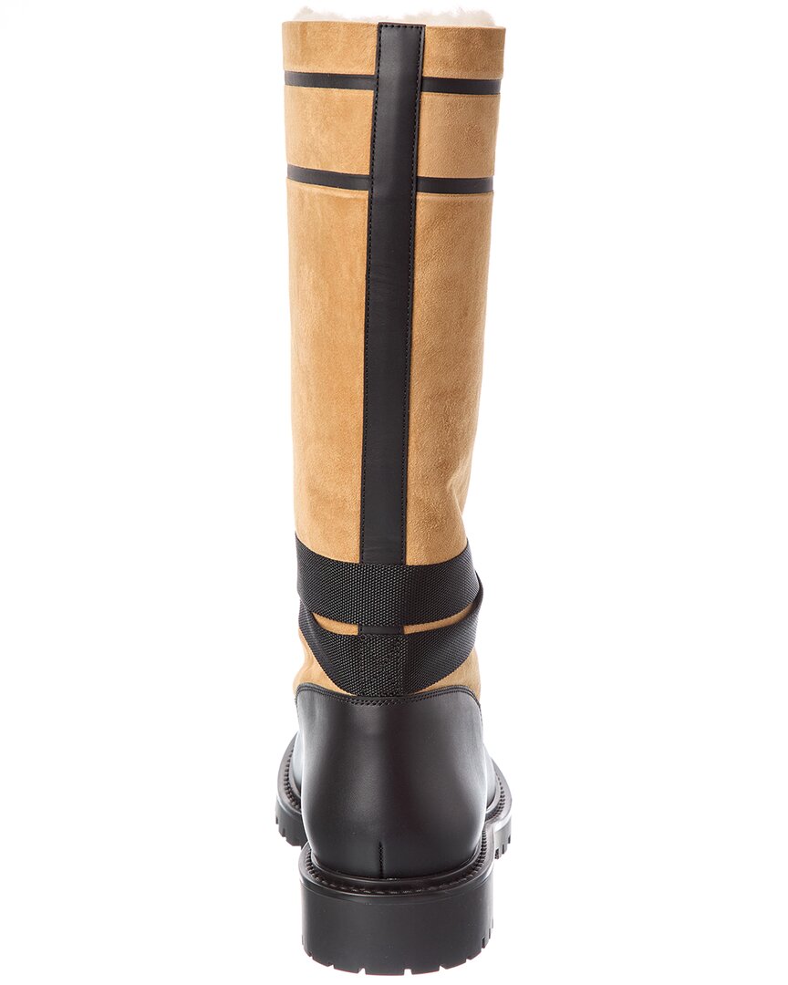 Dior D-Major Suede & Leather Knee-High Boot