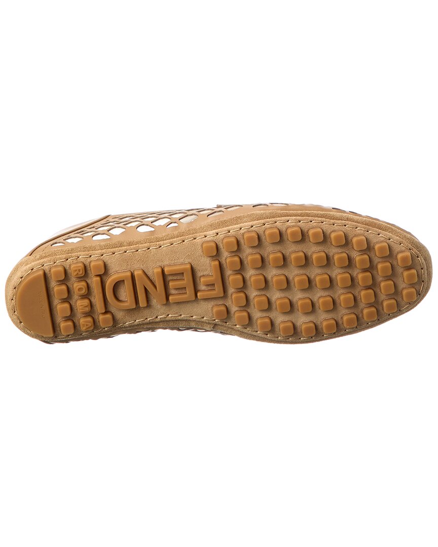 Fendi Baguette Leather & Mesh Loafer