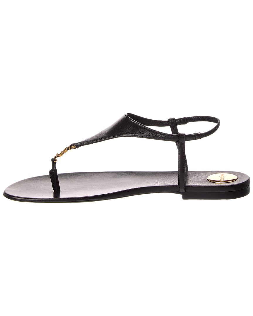Saint Laurent Cassandre Leather Sandal