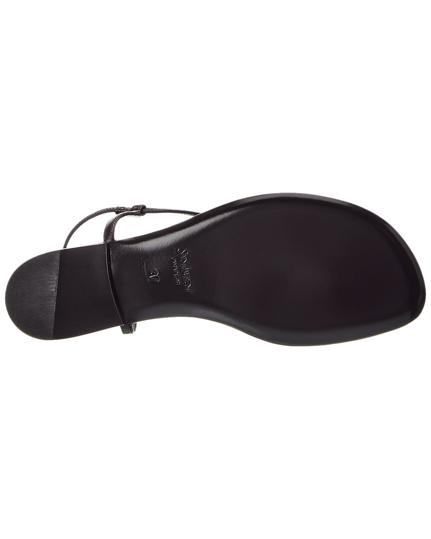 Saint Laurent Cassandre Leather Sandal