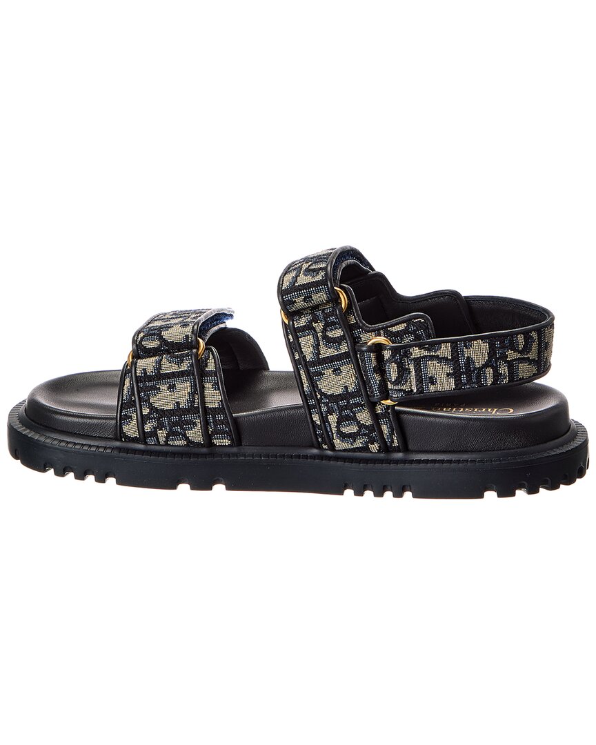 Dior Dioract Oblique Canvas & Leather Sandal